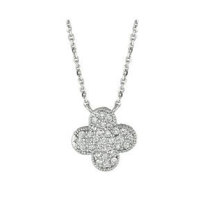 0.33 Carat Natural Diamond Clover Cluster Necklace